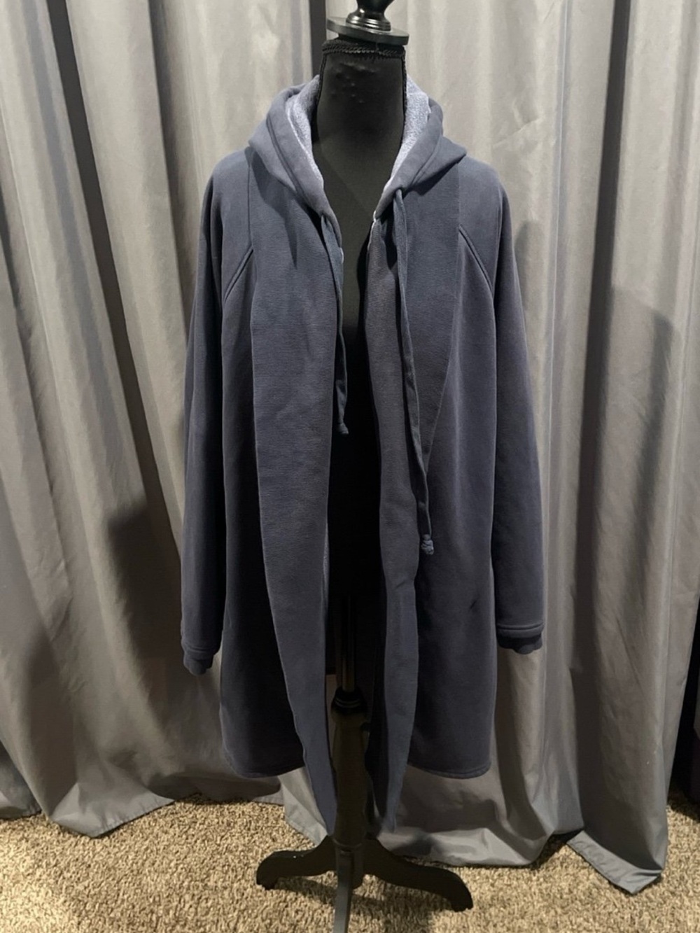 Fabletics Valentino, long open cardigan with hood size XXL